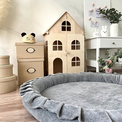 Speelnest soft velvet Grey