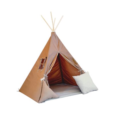 Tipi tent katoen + 2 kussens & speelmat Sweet Caramel