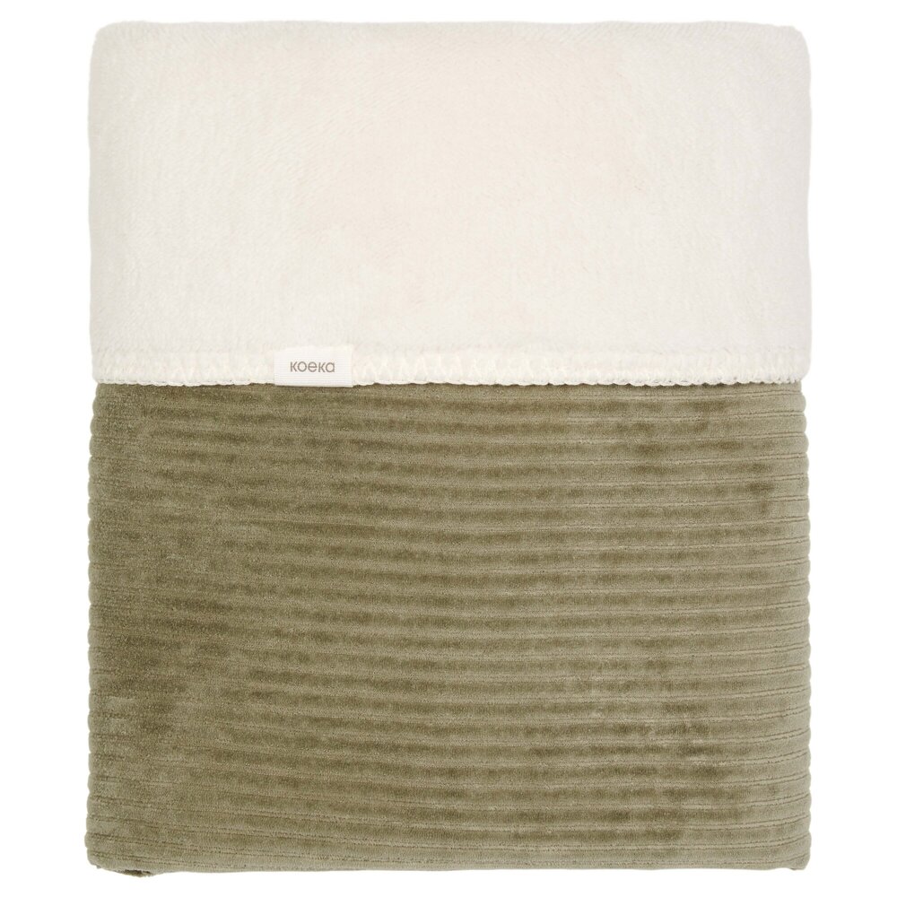 Wiegdeken teddy Vik 75x100 cm cm moss
