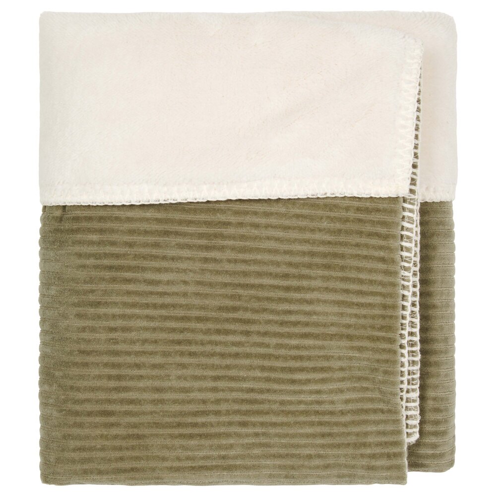 Wiegdeken teddy Vik 75x100 cm cm moss