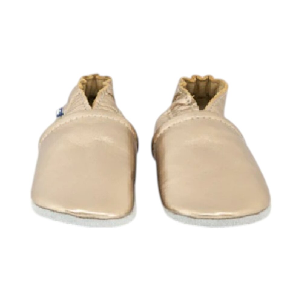 Babysoft slofjes leder Gold