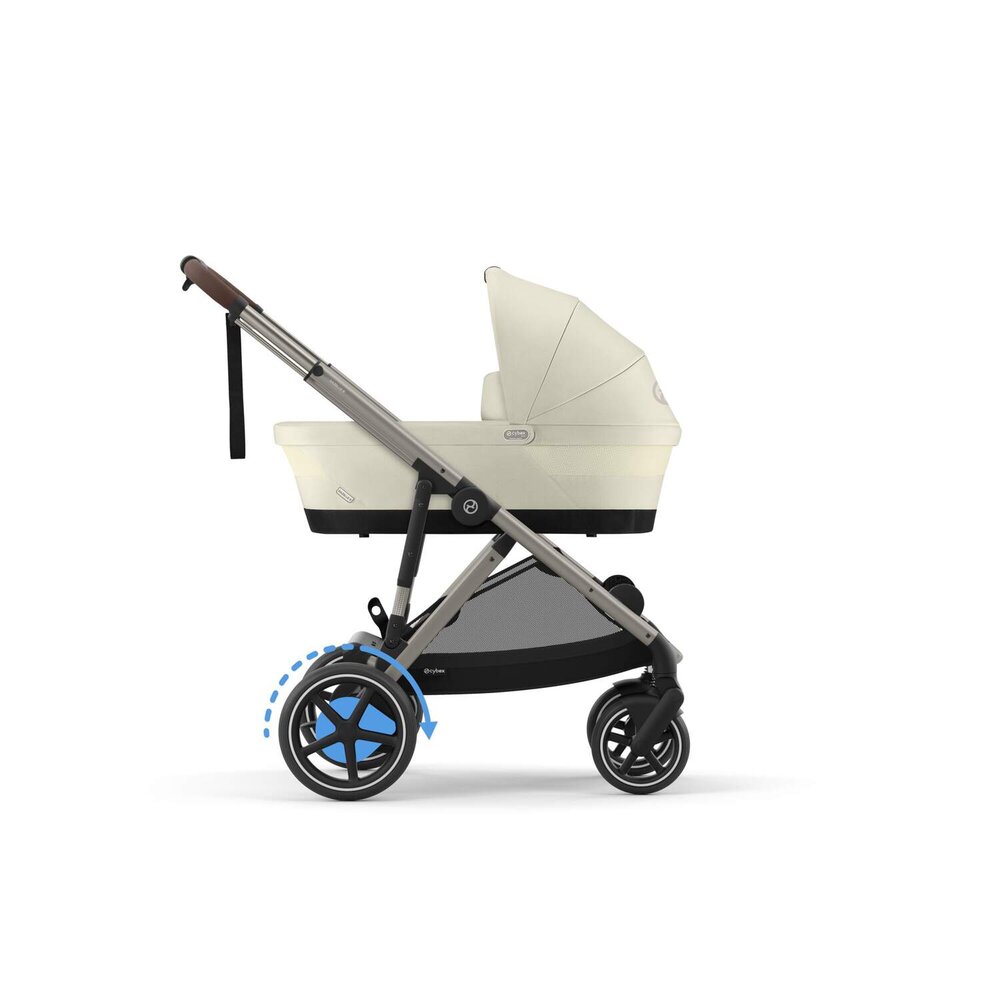 e-Gazelle S Bundel: kinderwagen + reiswieg + Cloud G i-Size + adapters + Base G i-Size Almond beige