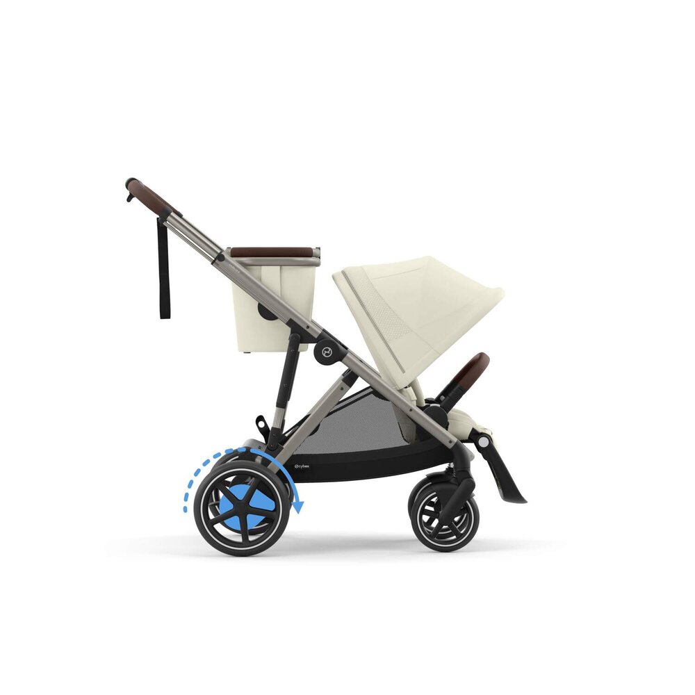 e-Gazelle S Bundel: kinderwagen + reiswieg + Cloud G i-Size + adapters + Base G i-Size Almond beige