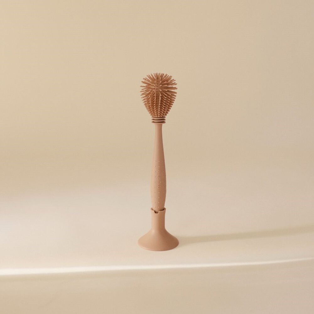 Silicone baby flessenborstel Natural