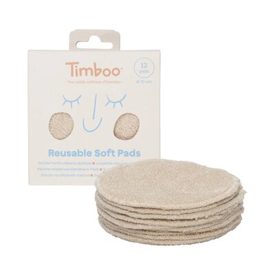 Herbruikbare pads Ø10cm (12 stuks) Frosted Almond Herbruikbare pads Ø10cm (12 stuks) Frosted Almond