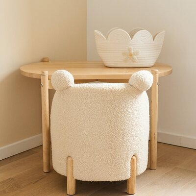 Opbergmand - 30x20x15 Cm Flower ecru