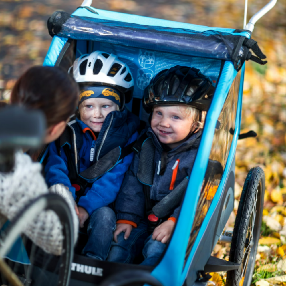 Fietskar Coaster 2 XT bike trailer+stroll Black