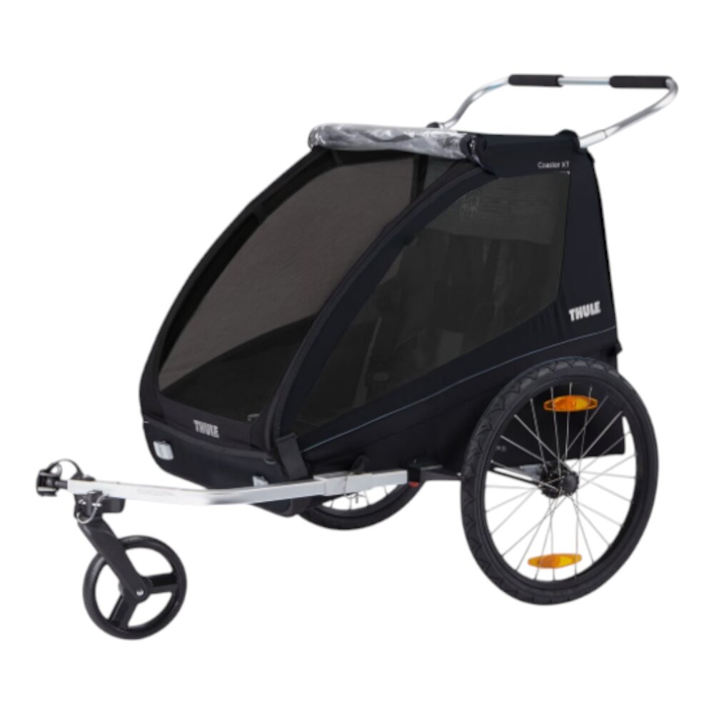 Fietskar Coaster 2 XT bike trailer+stroll Black