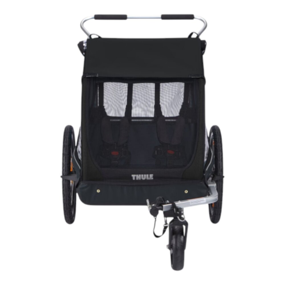 Fietskar Coaster 2 XT bike trailer+stroll Black