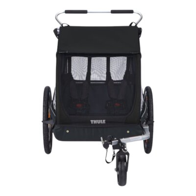 Fietskar Coaster 2 XT bike trailer+stroll Black