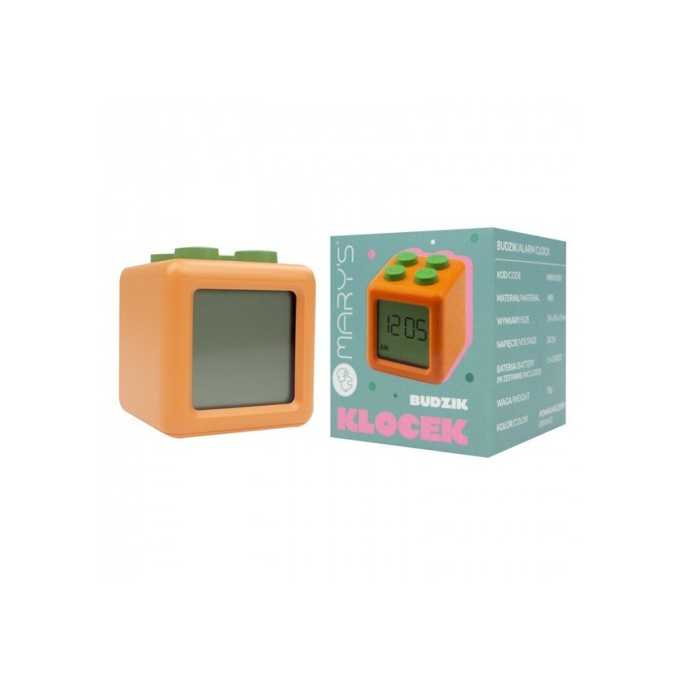 Alarm Clock- Block Orange