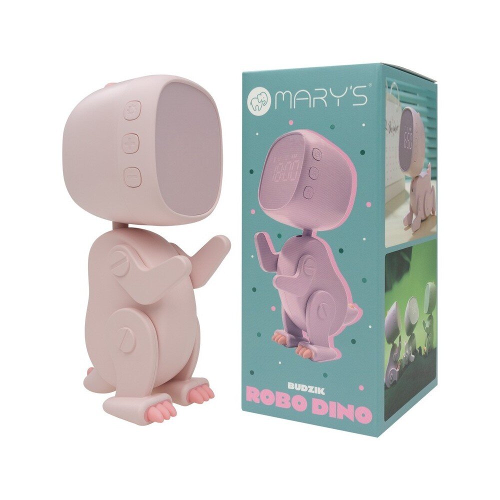 Alarm Clock- Robo Dino Pink