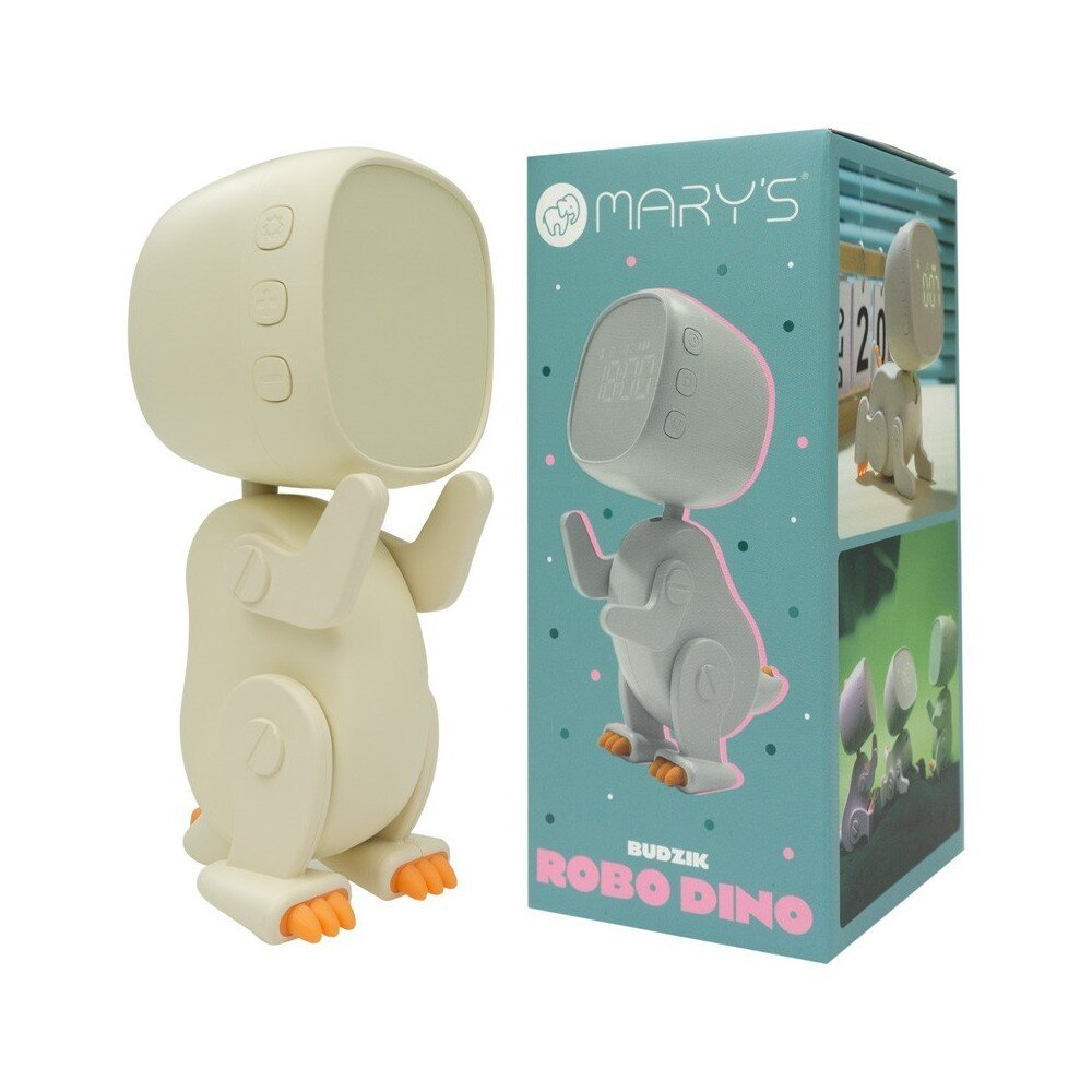 Alarm Clock- Robo Dino White