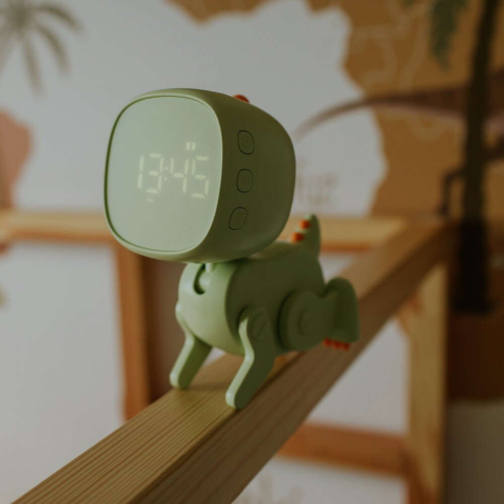 Alarm Clock- Robo Dino Pink