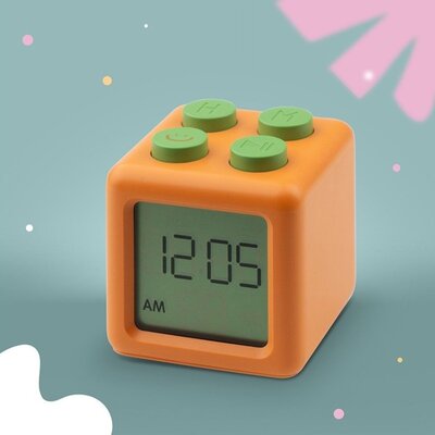 Alarm Clock- Block Orange