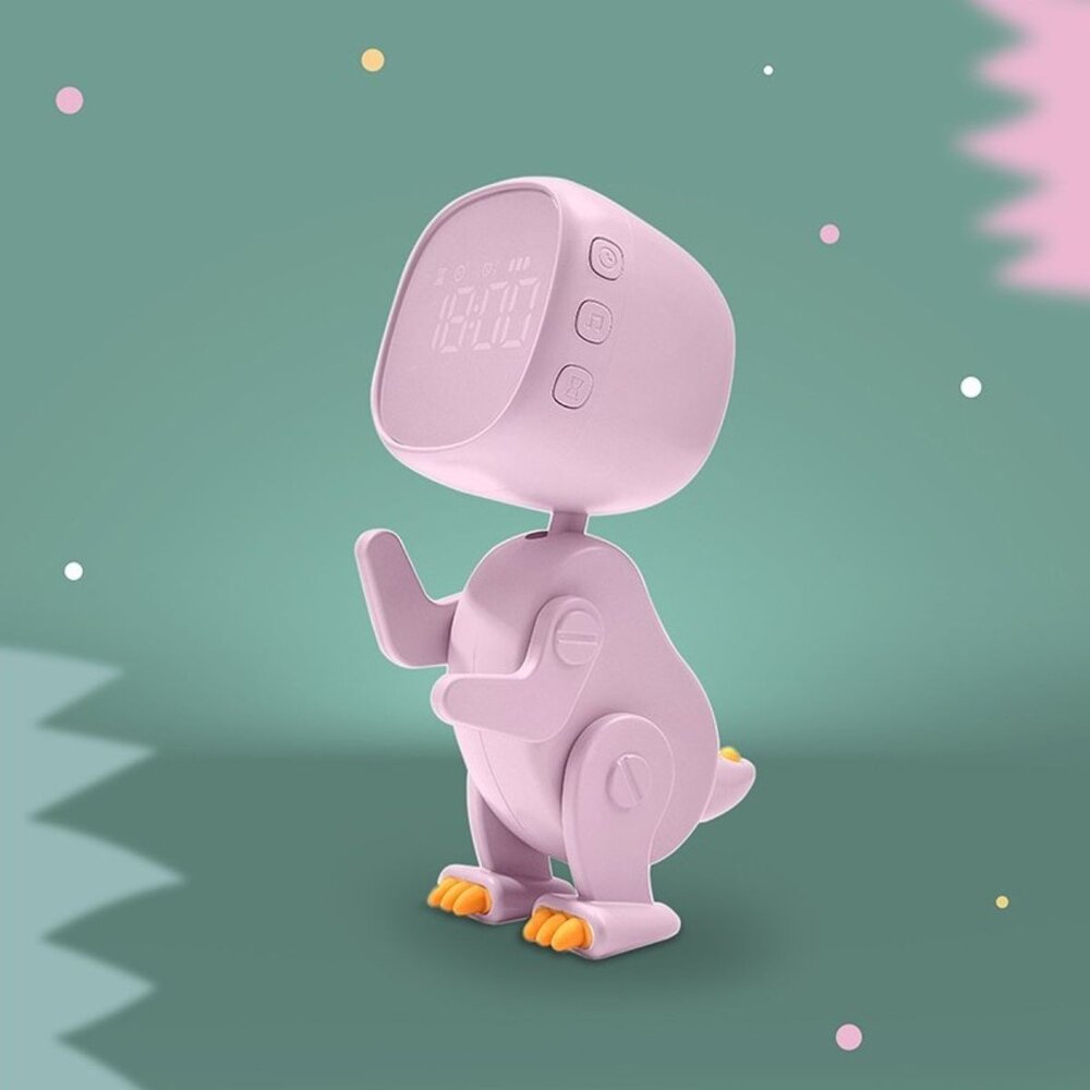 Alarm Clock- Robo Dino Pink