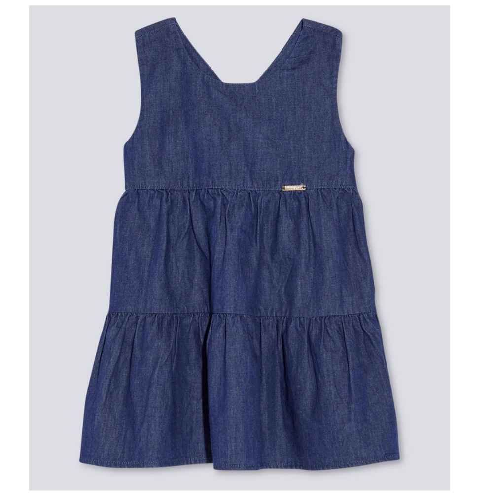 Jurk met strik denim Denim