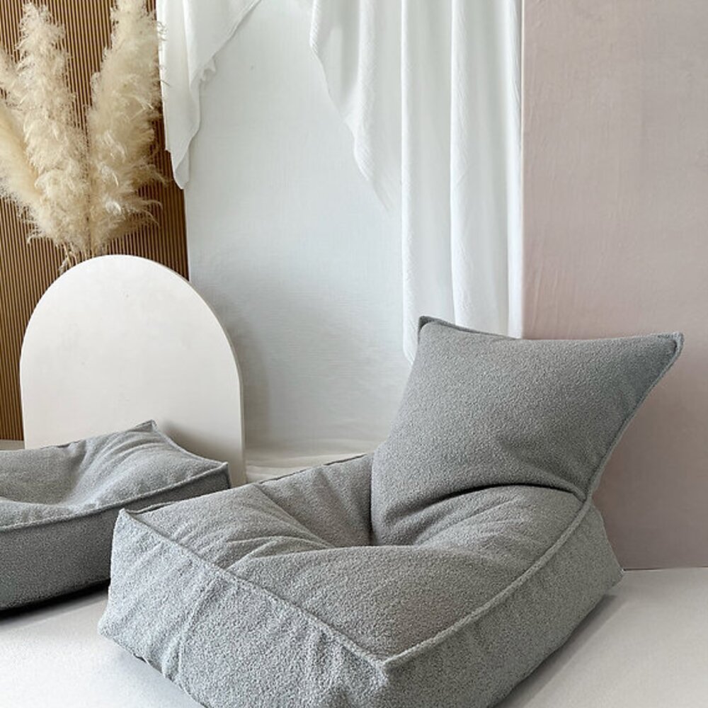Zitzak Beanbag Bouclé Grey