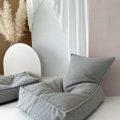 Zitzak Beanbag Bouclé Grey