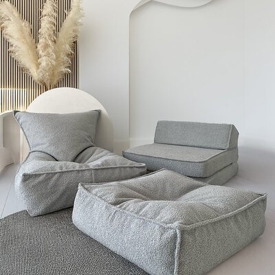 Zitzak Beanbag Bouclé Grey