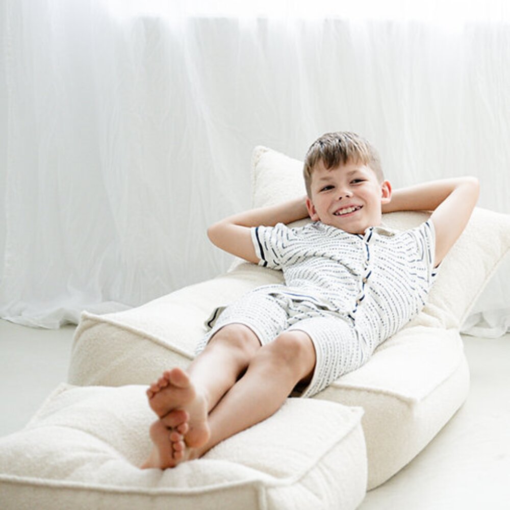 Kinderpoef Ottoman Bouclé Cream
