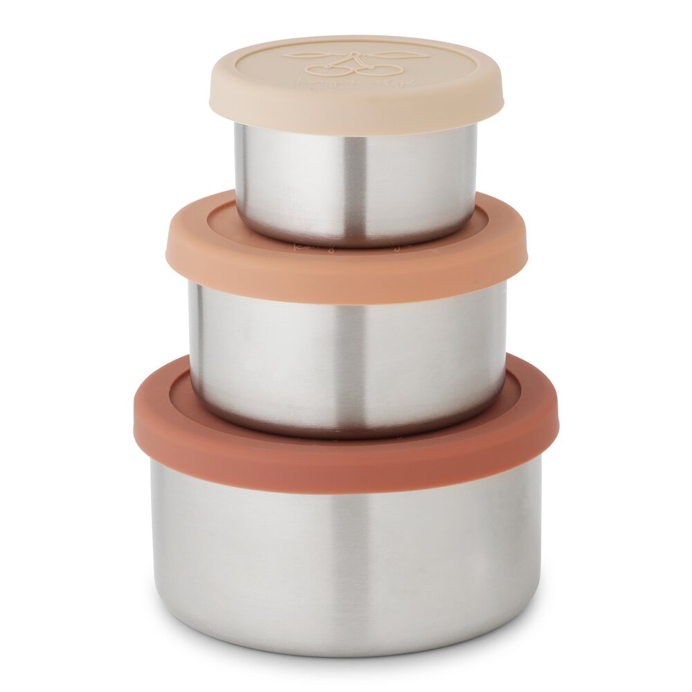 3-pack food boxes lid rond Copper mix