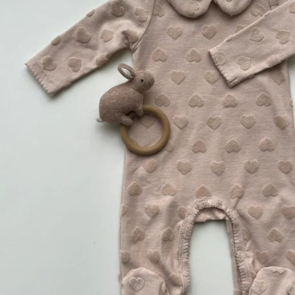 Miffie-onesie met kraag - smoke gray