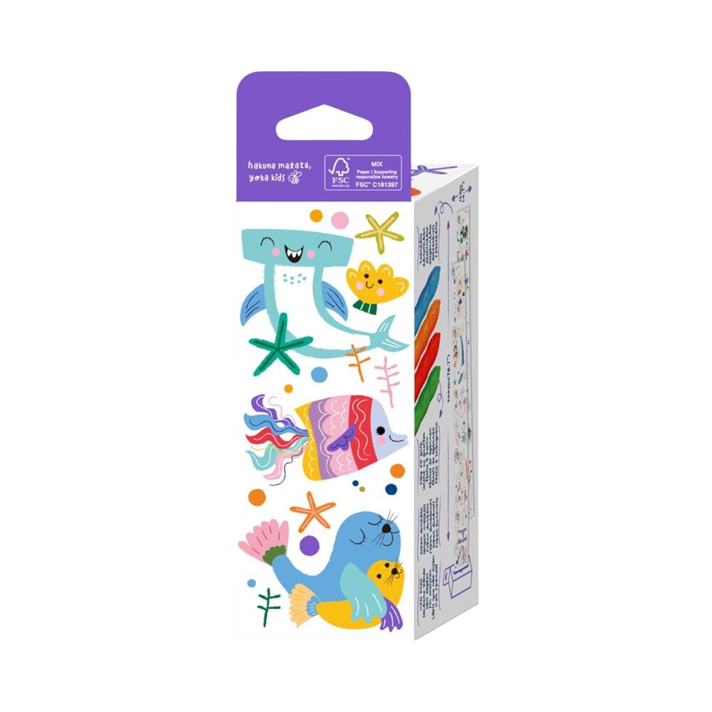 Mini kleurrol kit - Zeedieren