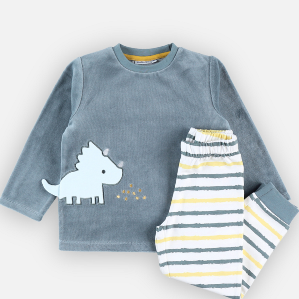 Pyjama met dino Petrol