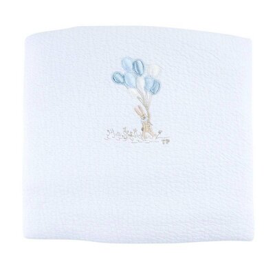 Doopdeken 62x80cm - Jersey Blue garden party