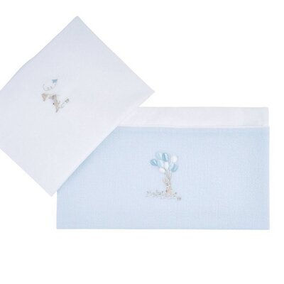 Laken bed 105x170cm + sloop Blue garden party