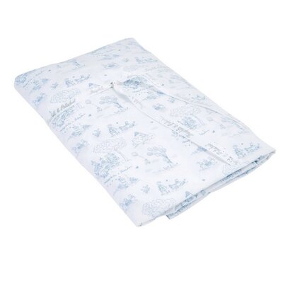 Hoeslaken bed geprint 60x120cm Blue garden party