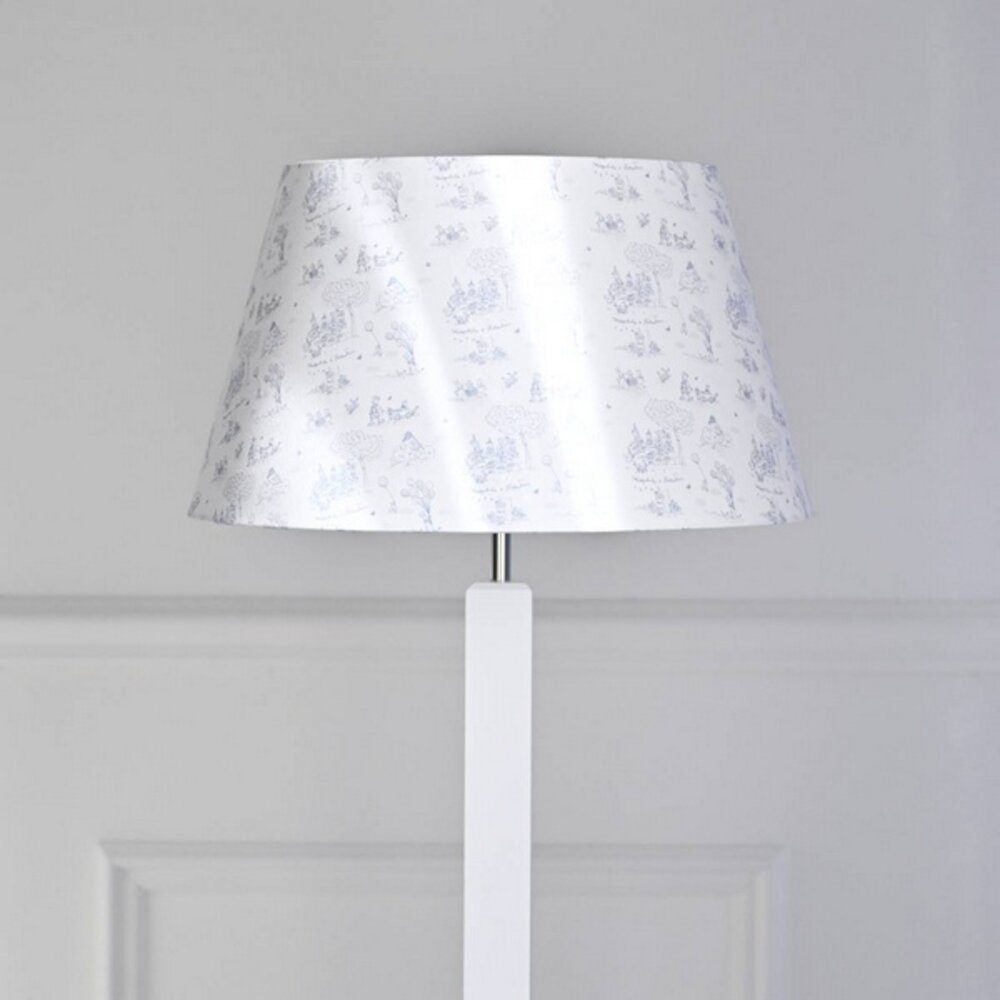 Grote lampenkap geprint Blue garden party