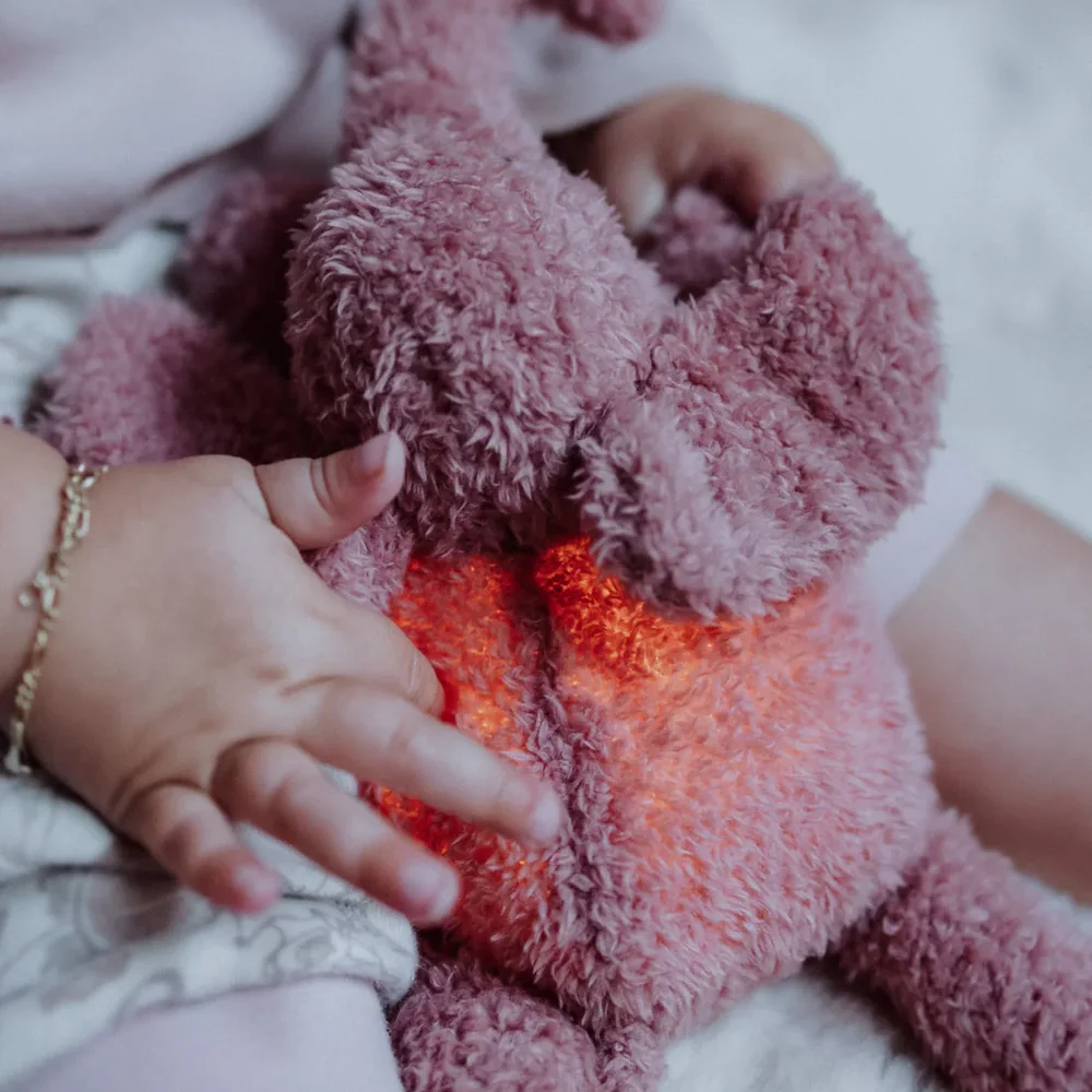 Plush nachtlamp George Pink