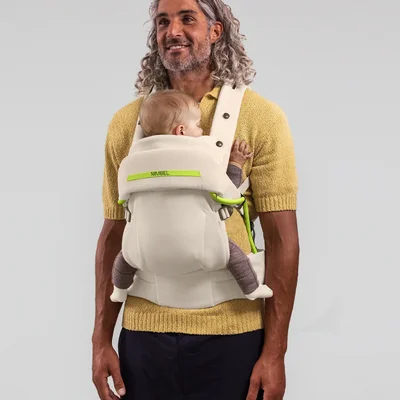 Babydraagzak Oat white