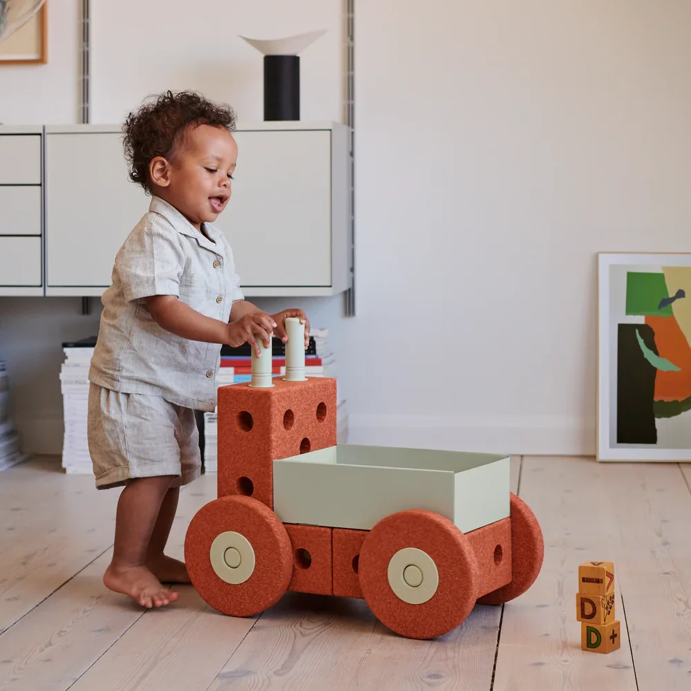 3-in-1 babywalker Burnt Orange / Dusty Green
