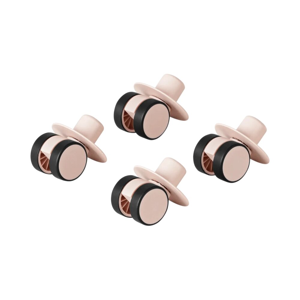 Zwenkwielen 4x Soft Rose