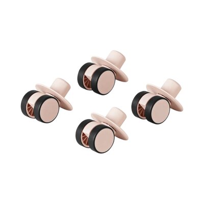Zwenkwielen 4x Soft Rose