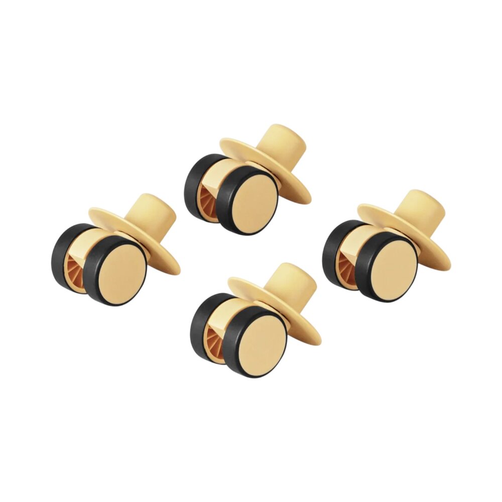 Zwenkwielen 4x Honey Yellow