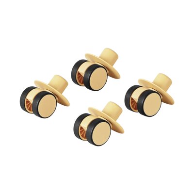Zwenkwielen 4x Honey Yellow
