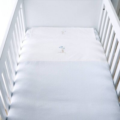 Donsovertrek bed 100x135cm + sloop Blue garden party
