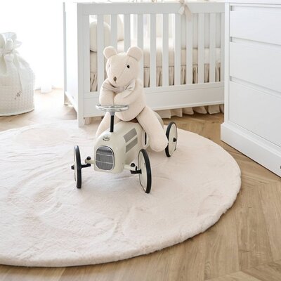 Tapijt rond 160cm SOFT beige Pink garden party