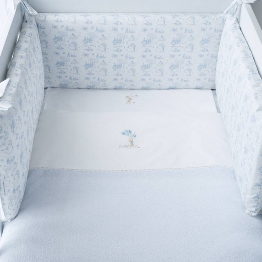 Donsovertrek bed 100x135cm + sloop Blue garden party