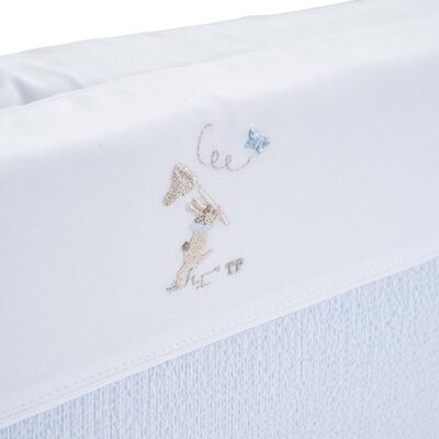 Bedbeschermer 60cm - Katoen (60x60x60cm) H:30cm Blue garden party