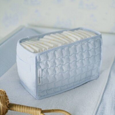 Verzorgingsmand voor luiers - Gewatteerd Blue garden party