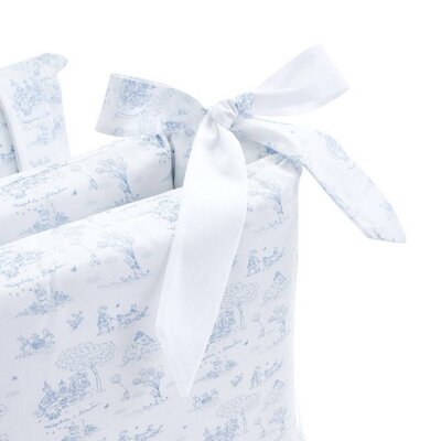 Bedbeschermer 60cm - Katoen (60x60x60cm) H:30cm ge Blue garden party