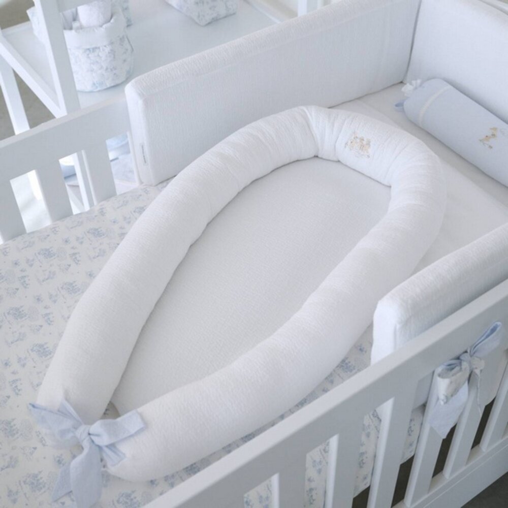 Baby slaapnestje - Gewafeld Blue garden party