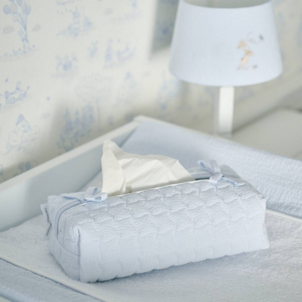 Hoes voor kleenex-doos - Gewatteerd Blue garden party