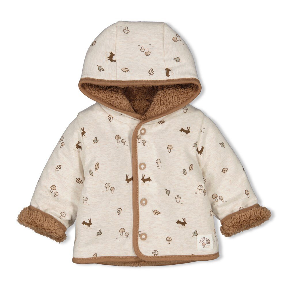 Jasje omkeerbaar little forest friends Taupe