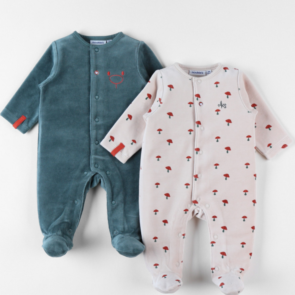 Set van 2 Pyjama's Groen-Beige Groen